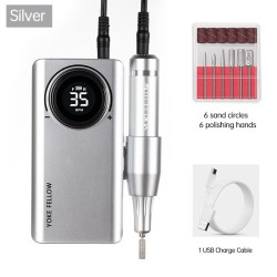 Professionelle Nagelbohrmaschine - elektrische Nagelfeile - für Maniküre / Pediküre - wiederaufladbar - 35000 U/min - 30W