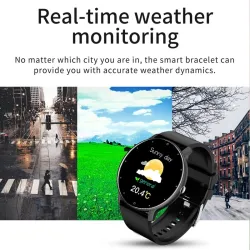 LIGE - Smart Watch - Full-Touchscreen - Fitness-Tracker - Blutdruck - Wasserdicht - Bluetooth - Android IOS