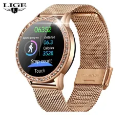 LIGE - Smart Watch - Farbdisplay - Full Touch - Fitnesstracker - Blutdruck - Wasserdicht - Unisex