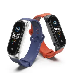 Armband / Armband - Leder / Silikon / Stahl - für Xiaomi Mi Band 3 / 4 / 5 / 6