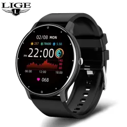 LIGE - Smart Watch - Full-Touchscreen - Fitness-Tracker - Blutdruck - Wasserdicht - Bluetooth - Android IOS