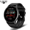 LIGE - Smart Watch - Full-Touchscreen - Fitness-Tracker - Blutdruck - Wasserdicht - Bluetooth - Android IOS