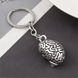 Metal keychain - with anatomical humans brainKeyrings