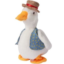 Robot duck - electronic plush toy - with sound - dancing / walking / talking / singing