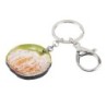 Schlüsselanhänger aus Metall - mit Acryl-Mandarine