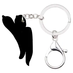 Metal keyring - with acrylic green peppersKeyrings