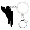 Metal keyring - with acrylic green peppersKeyrings