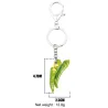 Metal keyring - with acrylic green peppersKeyrings