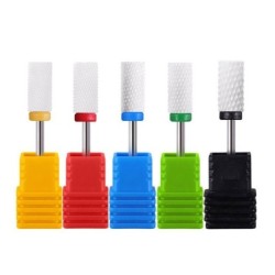 Replaceable rotary heads - bits - for electric nail drill - ceramic tungsten carbide - manicure / pedicureNail drills