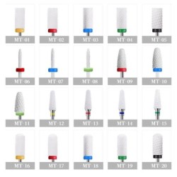 Austauschbare Drehköpfe - Bits - für elektrische Nagelbohrmaschine - Keramik-Wolframcarbid - Maniküre / Pediküre