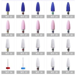 Austauschbare Drehköpfe - Bits - für elektrische Nagelbohrmaschine - Keramikdiamant - Maniküre / Pediküre