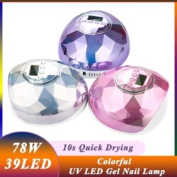Professioneller Nageltrockner - UV-Lampe - 78 W - 39 LED - LCD-Display - Aurora-Design
