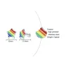 Regenbogenstern-Ohrstecker - Edelstahl - Unisex