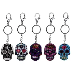 Mexikanischer Totenkopf - Acryl Schlüsselanhänger