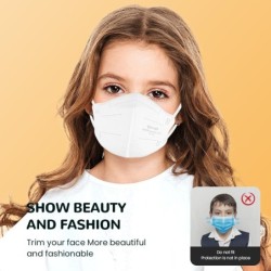 Gesichts-/Mundschutzmasken - antibakteriell - 4-lagig - FPP2 - KN95 - für Kinder
