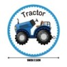 Dekorative runde Aufkleber - Belohnungsetiketten - für Kinder - Bus / Traktor / Flugzeug / gute Arbeit