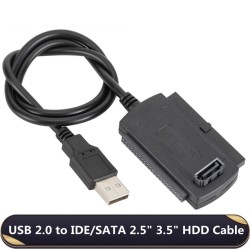3 in 1 USB 2.0 zu IDE / SATA - 2,5" 3,5" Festplatte - HDD Konverter - Adapter - Kabel