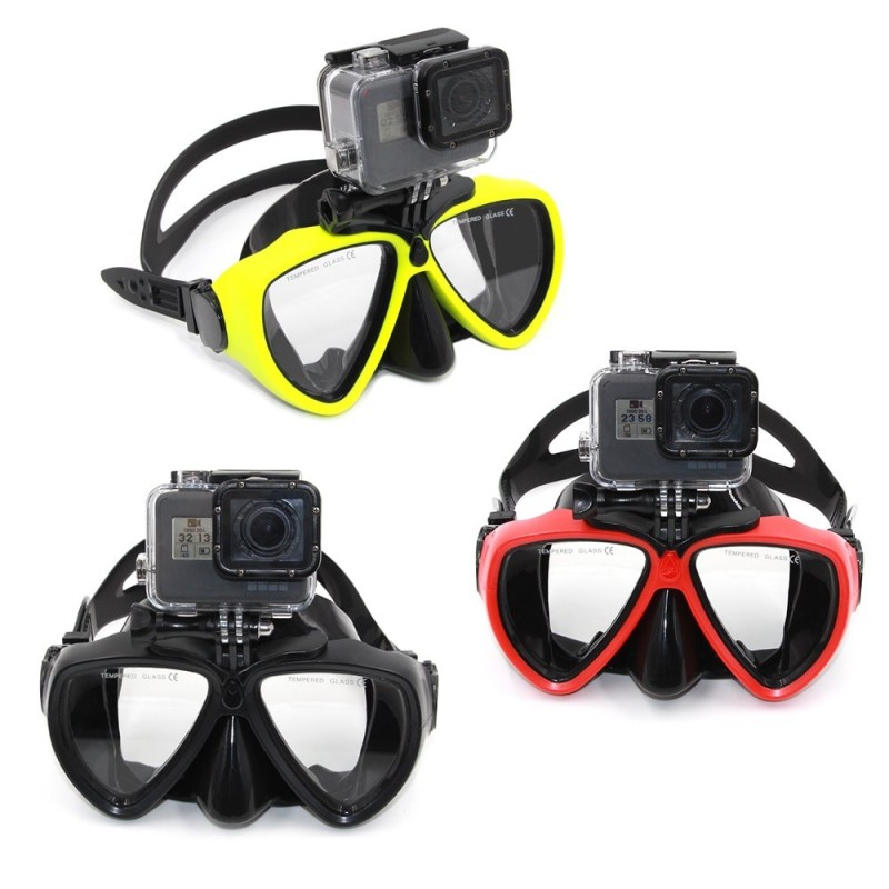 Tauchmaske - Schwimmbrille - für GoPro Hero 4 / 3 / 3+ Kameras