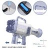 Electric bubble gun / machine - with cooling fan / lights - 64-holesToys