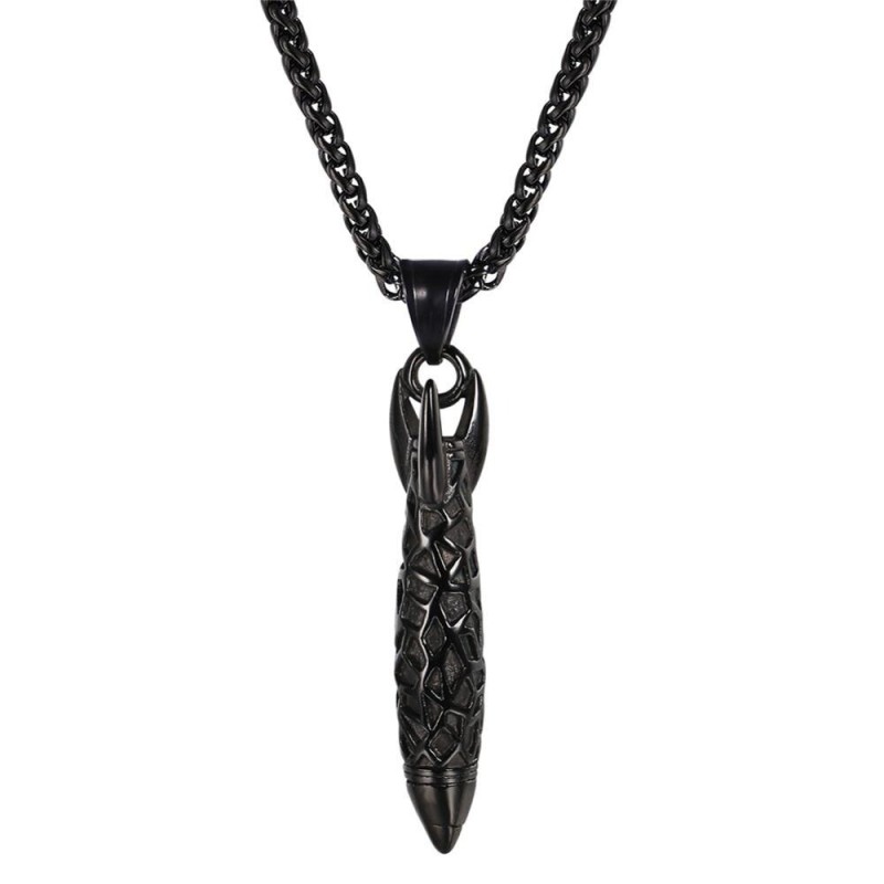 Bullet shaped pendant - with necklace - stainless steelNecklaces