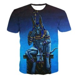 Klassisches Kurzarm-T-Shirt – mit Aufdruck des ägyptischen Pharaos