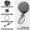 Telescopic metal keychain - retractable cord - ID / keys holderKeyrings