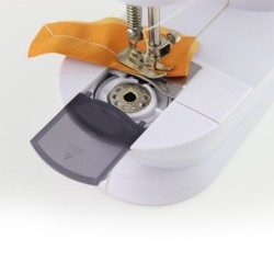 Tragbare Mini-Nähmaschine - mit Fußpedal - Doppelfäden - LED - rosa