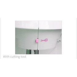 Tragbare Mini-Nähmaschine - mit Fußpedal - Doppelfäden - LED - rosa