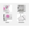 Tragbare Mini-Nähmaschine - mit Fußpedal - Doppelfäden - LED - rosa