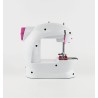 Tragbare Mini-Nähmaschine - mit Fußpedal - Doppelfäden - LED - rosa