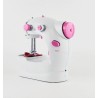 Tragbare Mini-Nähmaschine - mit Fußpedal - Doppelfäden - LED - rosa