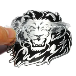 Car / motorcycle sticker - metal emblem - 3D lion's headStickers
