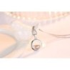 Round pendant with crystal - elegant necklace - 925 sterling silverNecklaces