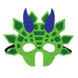 Lustige Masken in Tierform - Dinosaurier - für Kinder - Halloween / Party - 5 Stück