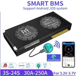 BMS Lifepo4 4S Smart Battery - mit Balancer - Bluetooth / Android / IOS - 12V - 72V - 30A - 200A