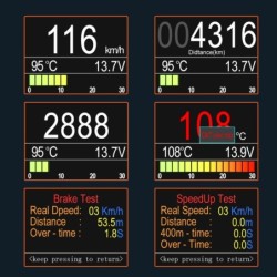 ANCEL A20 - Auto-Bordcomputer - Digitalanzeige - OBD2-Scanner - Geschwindigkeits- / Kraftstoffverbrauchs- / Temperaturanzeige