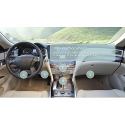 ANCEL A20 - Auto-Bordcomputer - Digitalanzeige - OBD2-Scanner - Geschwindigkeits- / Kraftstoffverbrauchs- / Temperaturanzeige