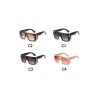 Trendy big sunglasses - tinted - with golden metal decoration - unisex