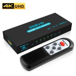 HDMI-Umschalter - 5 Eingänge / 1 Ausgang - mit IR-Fernbedienung - 1.4 HDCP