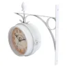 Antike Wanduhr - doppelseitig - weißes Eisen
