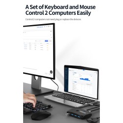 KVM-Switch - USB 2.0 / 3.0 - für Windows 10 / PC / Tastatur / Maus / Drucker - Freigabe / Kopplung