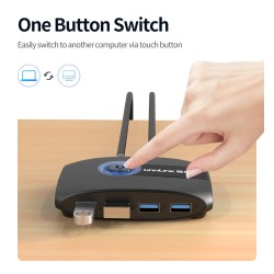 KVM-Switch - USB 2.0 / 3.0 - für Windows 10 / PC / Tastatur / Maus / Drucker - Freigabe / Kopplung