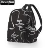 Trendy mini backpack - waterproof - abstract face printedBackpacks