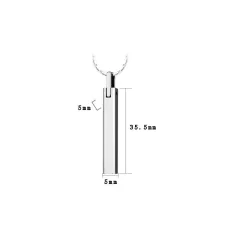Klassischer stabförmiger Anhänger - mit Kette - Wolfram - Unisex