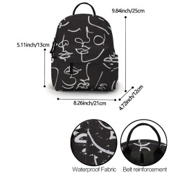 Trendy mini backpack - waterproof - abstract face printedBackpacks