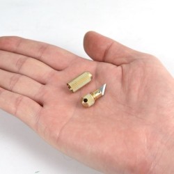 Schlüsselanhänger mit Minimesser - Edelstahl