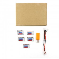 Eachine E011 - 3,7 V - 260 mAh - 30 C Akku / USB-Ladegerät - 5 Stück
