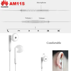 Original Huawei Kopfhörer - Headset mit Mikrofon - 3,5 mm Klinke - MA115 / AM116 / MA116