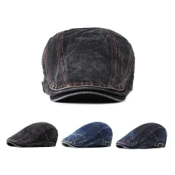 Klassische Denim-Mütze – Schirm im Entenschnabel-Stil