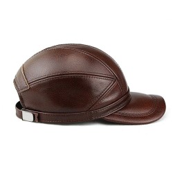 Fashionable vintage baseball cap - genuine leather - unisexHats & Caps